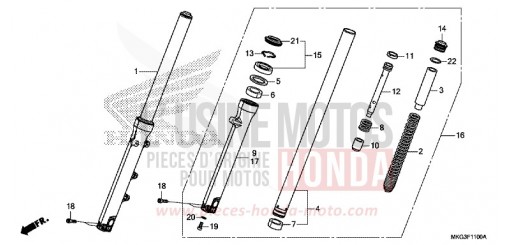 FOURCHETTE AVANT CMX500AK de 2019